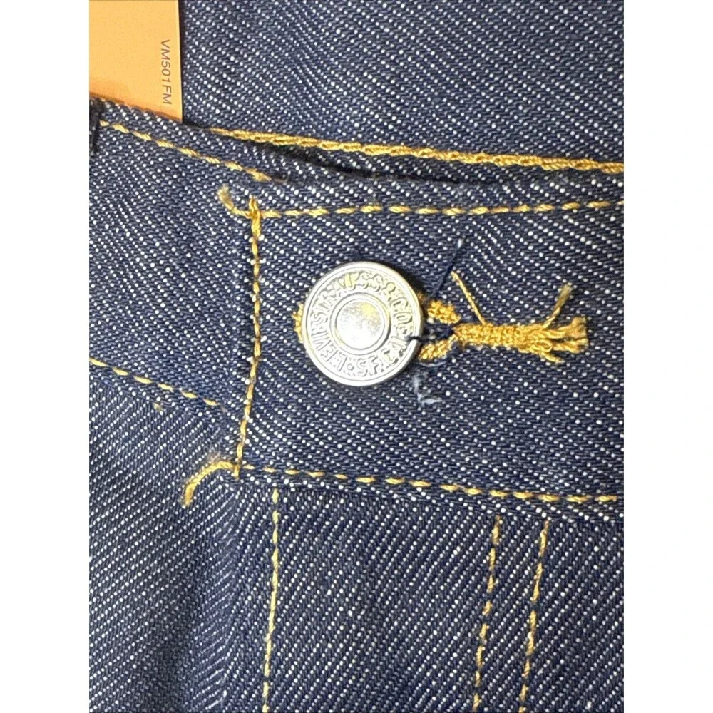Levis 501xx Jeans Mens 29x33 Blue Shrink To Fit Vintage Denim Button Fly NWT Raw